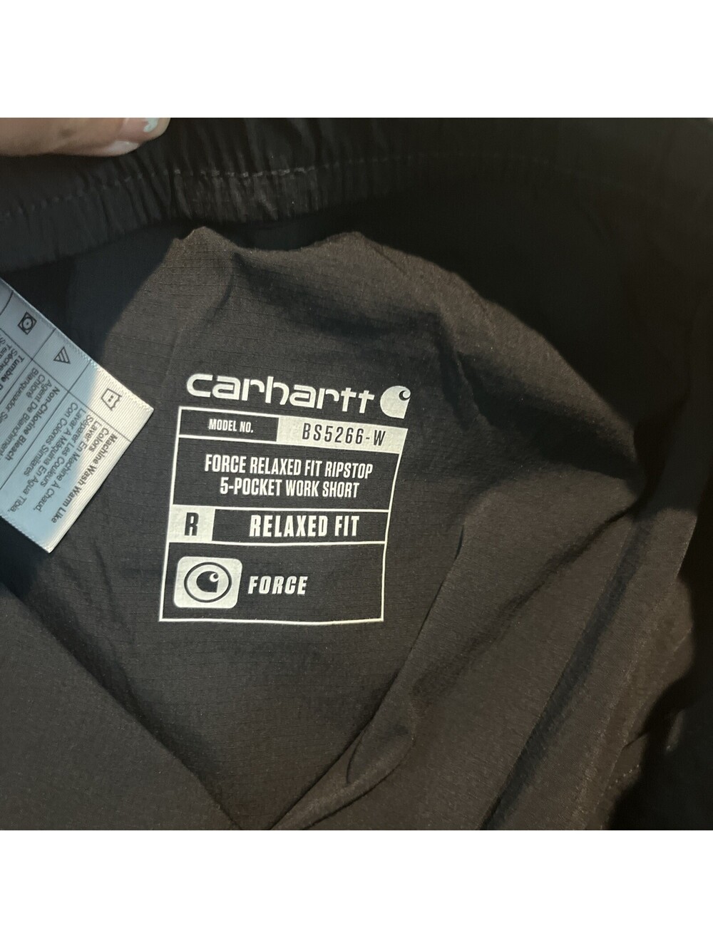 Carhartt Force Womens Work Short XXL 20 Black Relaxed Fit Ripstop $55 MSRP - Picture 11 of 13